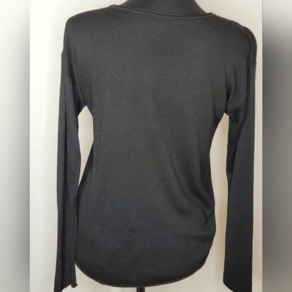 Rachel Zoe Black Cashmere Blend Animal Print "Weekend" Sweater - Size S - Picture 4 of 6